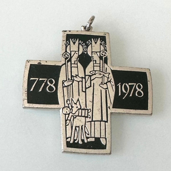 Vintage Ulrichskreuz pendant - souvenir of the pilgrimage to Augsburg in 1978