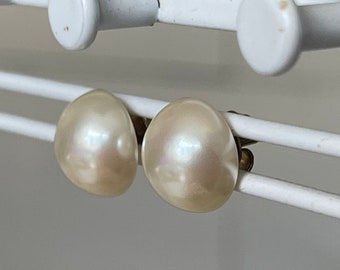 Elegant pearl stud earrings 925 silver gold-plated pearl earrings vintage