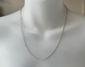 Elegant necklace made of 925 silver Italy vintage, sturdy - 49 cm x 0.3 cm chain made of links