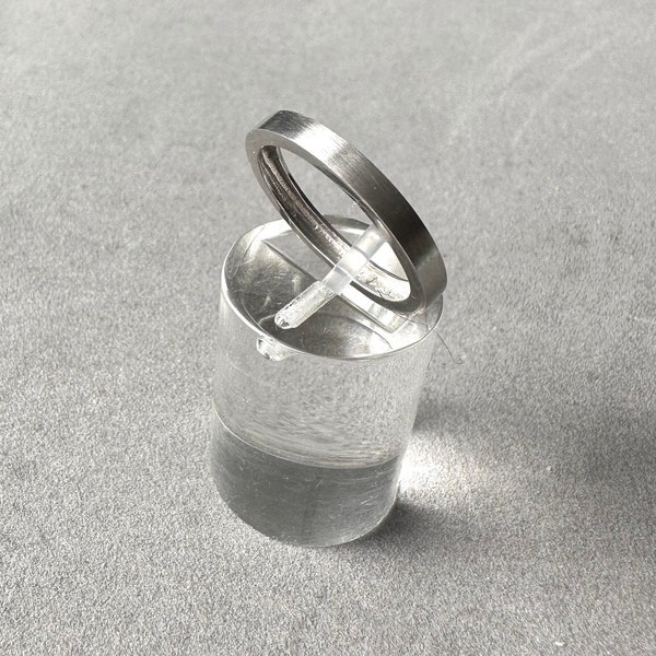 Zeitloser Unisex 925 Silber Ring - Bandring