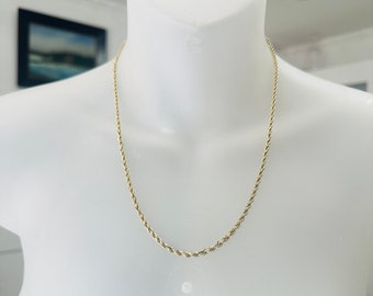 Solid cord chain 585 gold necklace 14 carat yellow gold!