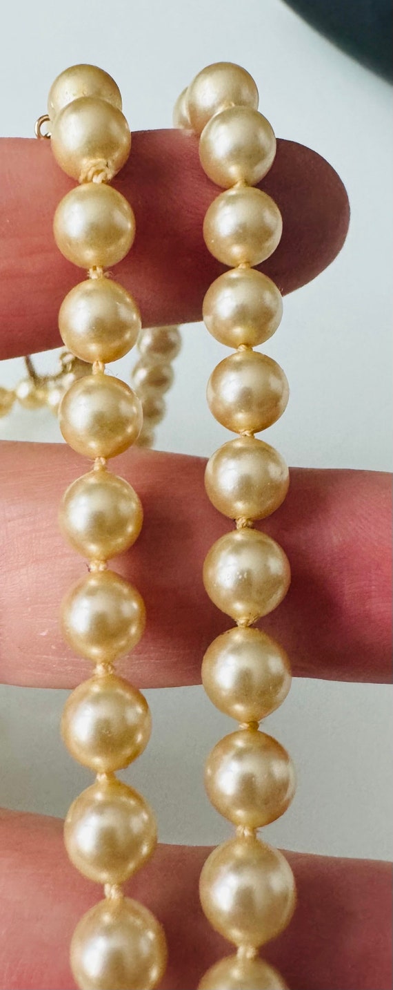 Elegante Vintage Perlenkette mit vergoldetem 925e… - image 10
