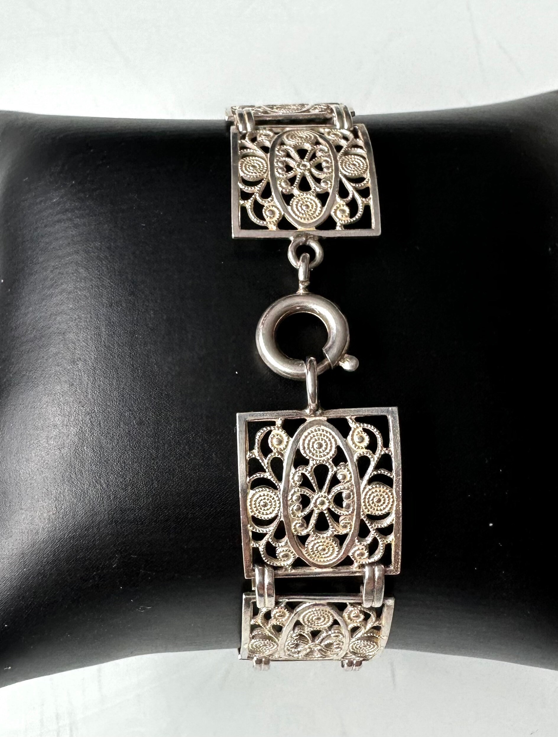 Bracelet Blason Briançon En Argent Massif - 18 Cm Avec Fermeture Poinçon - Occasion Vintage