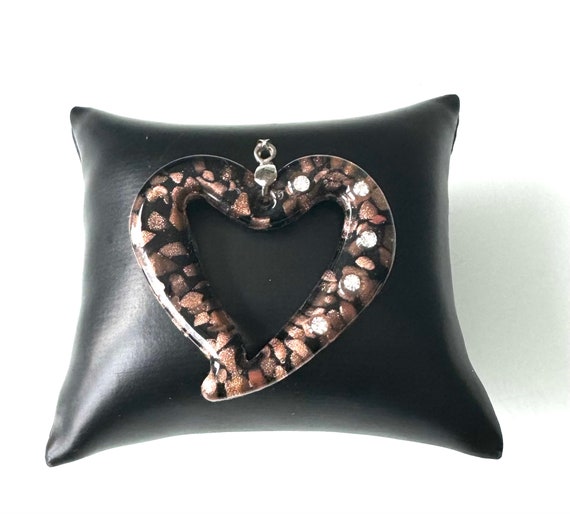 Gorgeous Murano Glass Heart Pendant - Murano Glass Jewelry Italy!