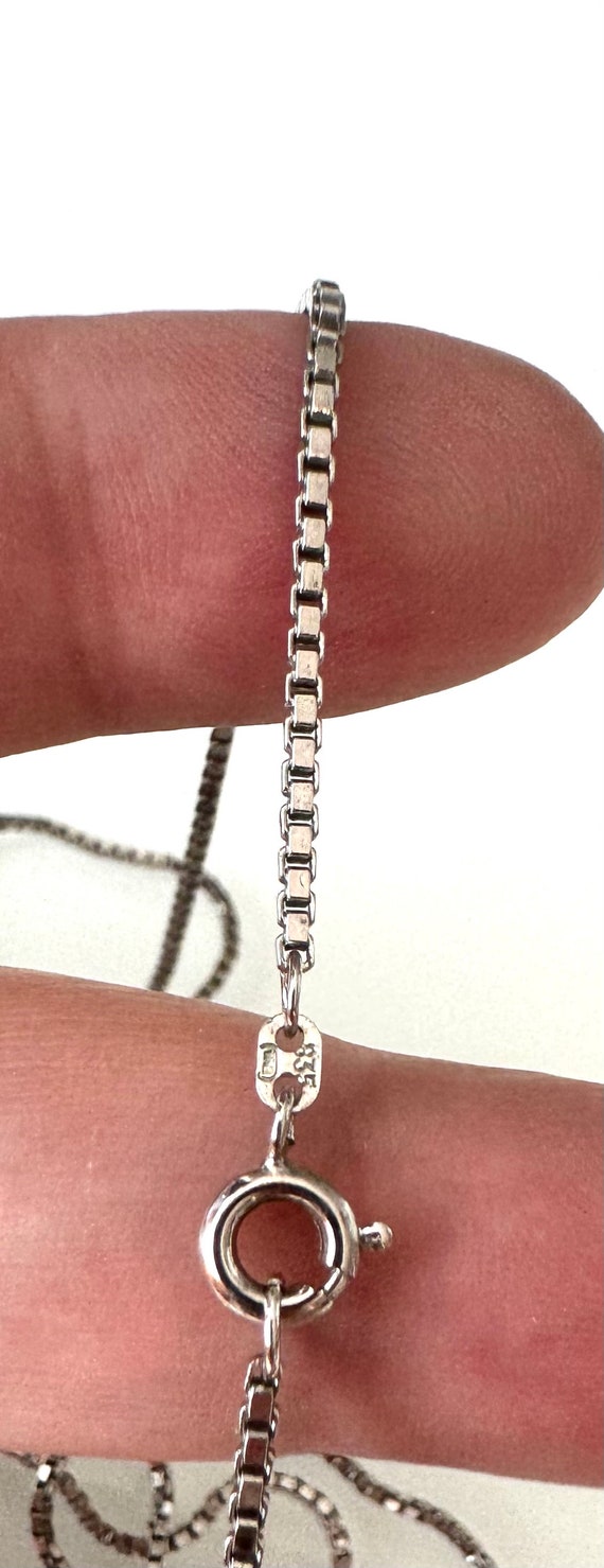 Elegante Lange Silberkette aus 835er Silber – Ein… - image 2