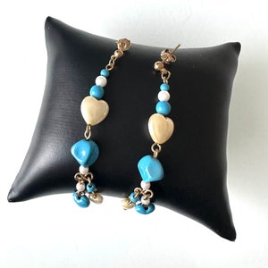 Vintage hangende oorbellen mode-sieraden Pop Art XXL 7 cm lang!