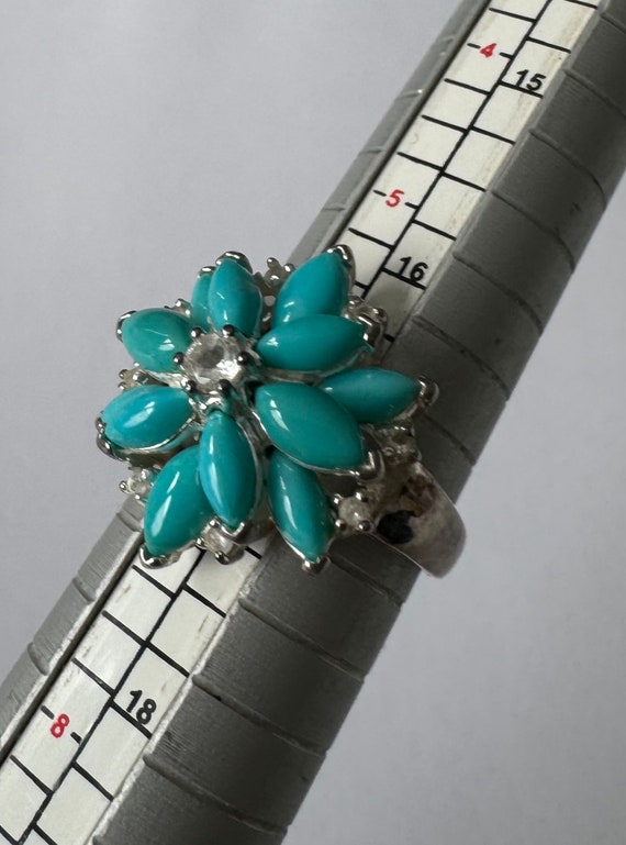 Imposanter 925 Silber Ring: Einzigartiges Blumend… - image 9