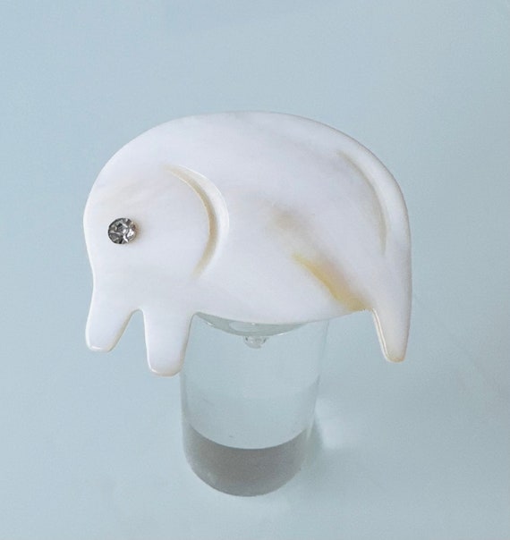 Einzigartiger Statement Ring mit Elefanten Perlmu… - image 8