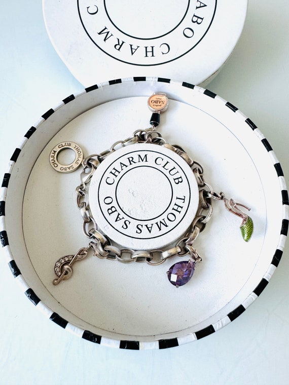 Thomas Sabo Bracciale Donna Charm Club In Argento 925 – Bracciale Rigido A Catena, Regalo Per Compleanno, Natale, San Valentino, X0187-064-11