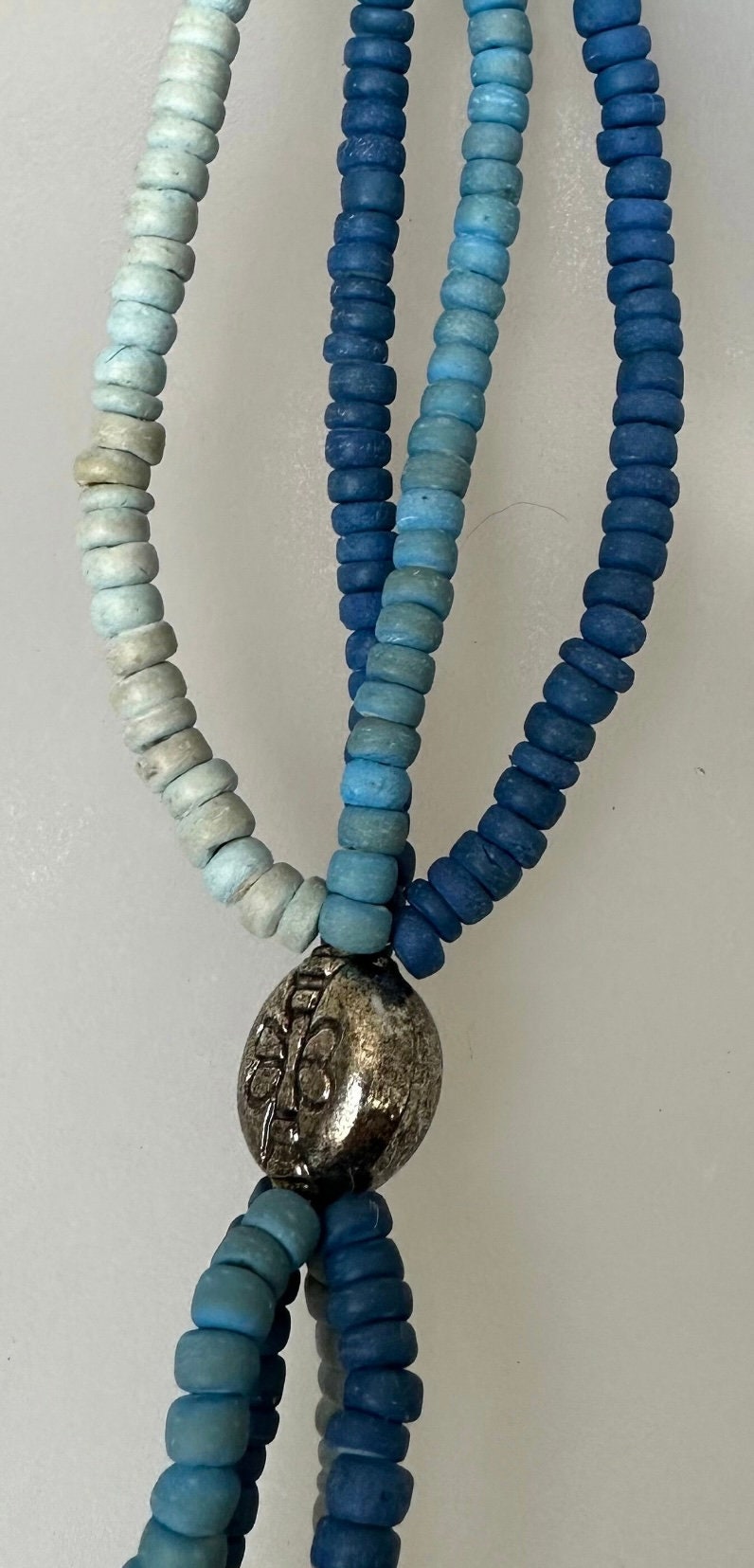 Collana lunga vintage con perline in acrilico e legno - Gioielli vintage - Moda Boho - Italia
