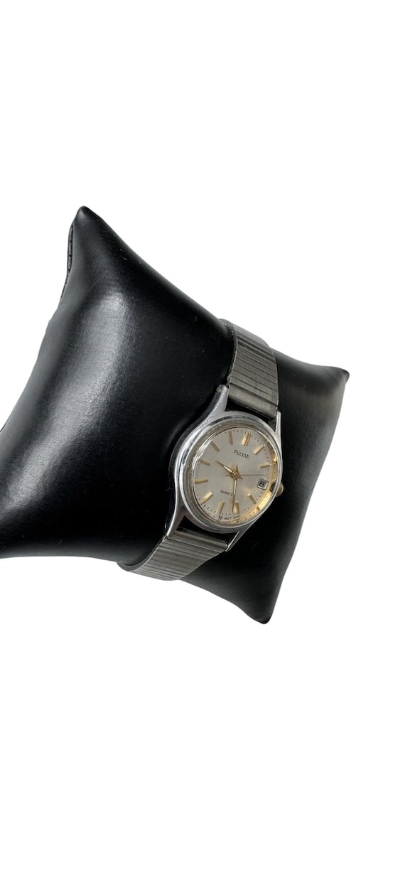 Pulsar Damen Armbanduhr Quartz mit Datum – Expandro Edelstahl Armband Vintage Defekt !