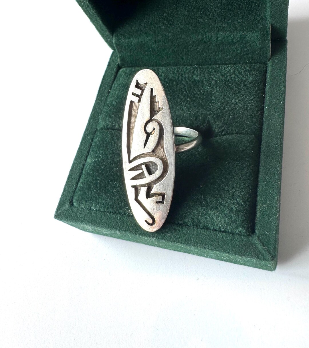 Clifton Move 19号 Hopi Ring XXL Ring Clifton Mowa Hopi Sterling Silver Native American Jewelry