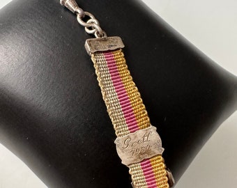 Beer tassel 800 silver Art Deco student pendant Chatelaine!