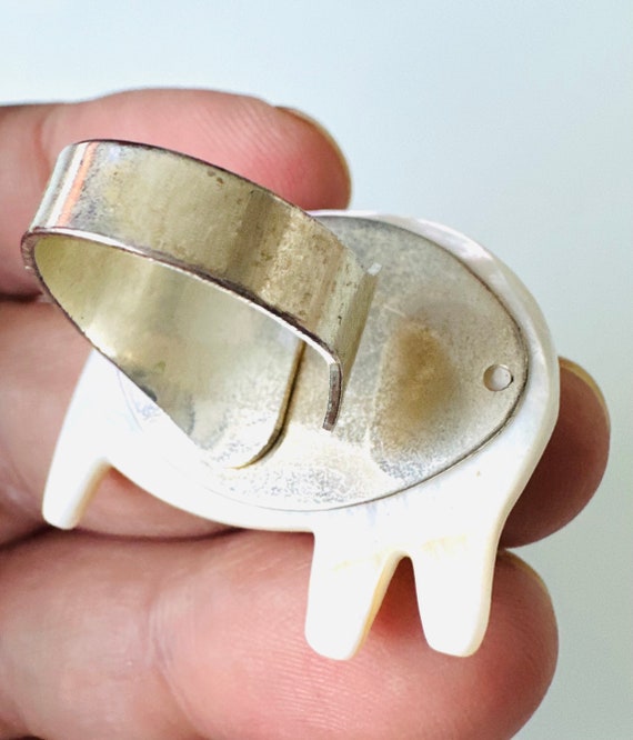 Einzigartiger Statement Ring mit Elefanten Perlmu… - image 7