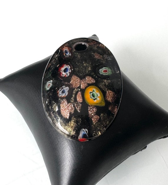 Large Murano glass pendant with bronze flakes! - image 2