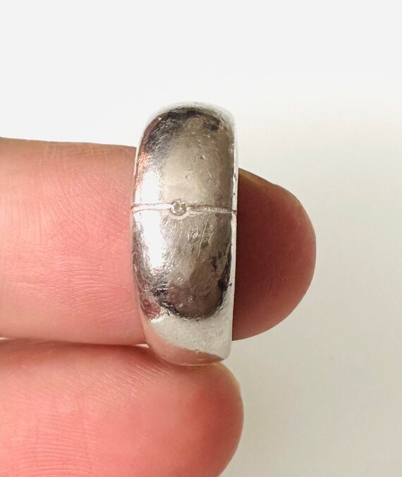 Designer 925 silver ring refined with a diamond /… - image 6