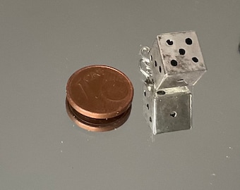 800 silver pendant cube small and vintage 1