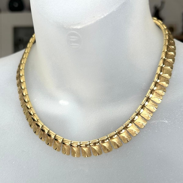 Prächtiges Art Deco Collier AMERIKANER MP Moser Pfeil in Gold mit herrlich gearbeiteten Elementen !