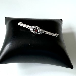 Antieke Art Nouveau broche 835 zilver met granaat traditionele sieraden!