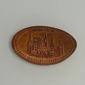Old Shield Emblem Art Nouveau Copper Munich Souvenir Oval Plate