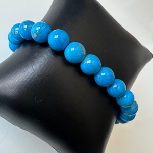 Unisex bracelet blue turquoise balls!
