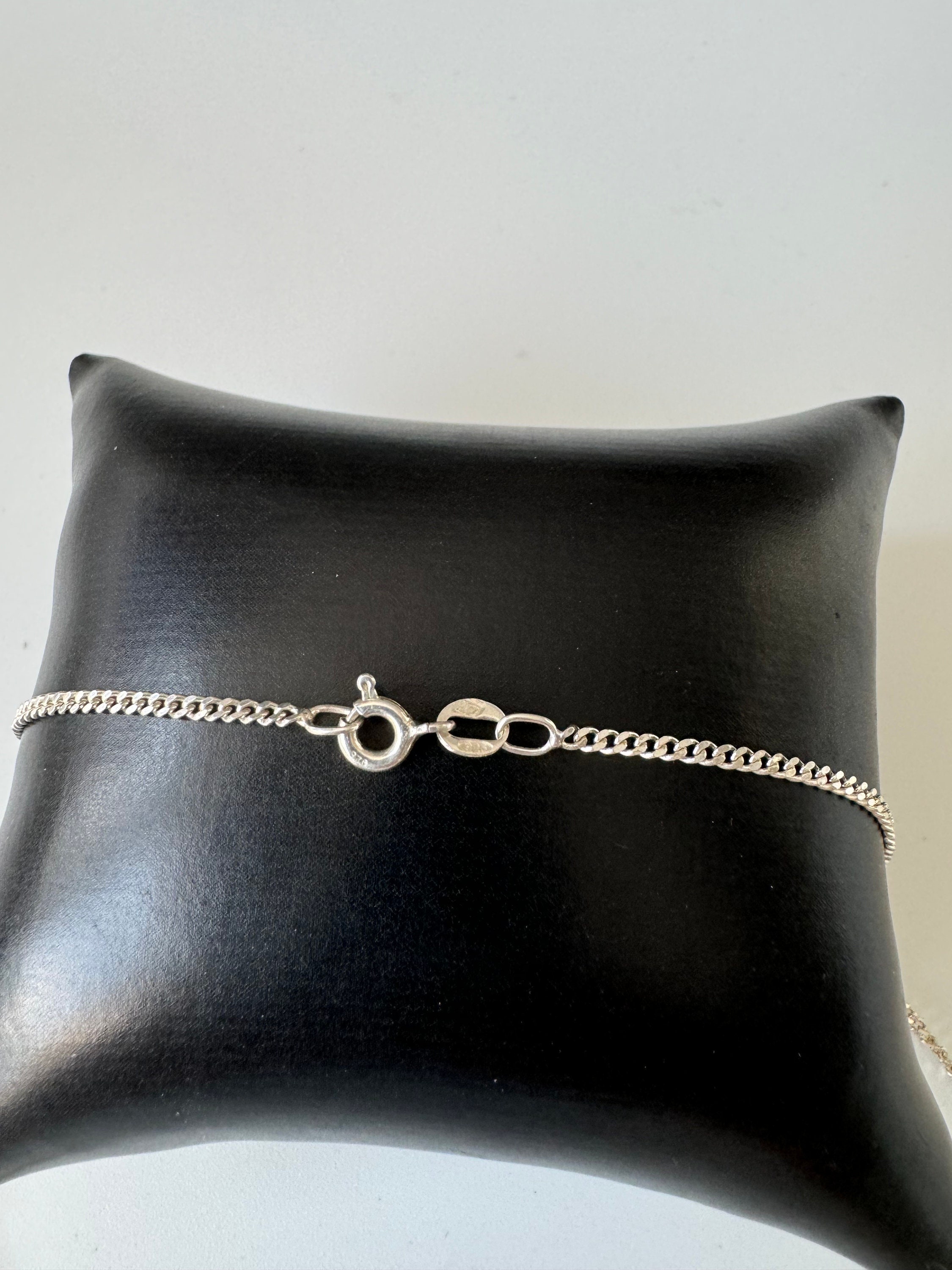 Collier Chaîne Ancien En Argent Massif 925 - 14,17g - Signé - Bijou Vintage | Argent Sterling