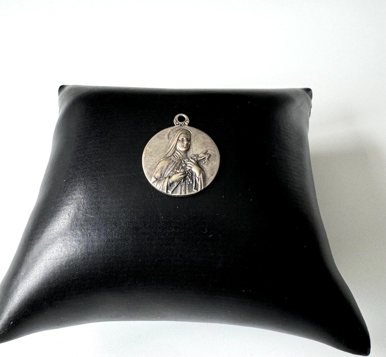 Antique Art Nouveau Pendant Made of Alpacca Silver Protective Pendant