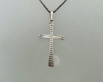 Vintage 835 silver pendant cross with master's mark!