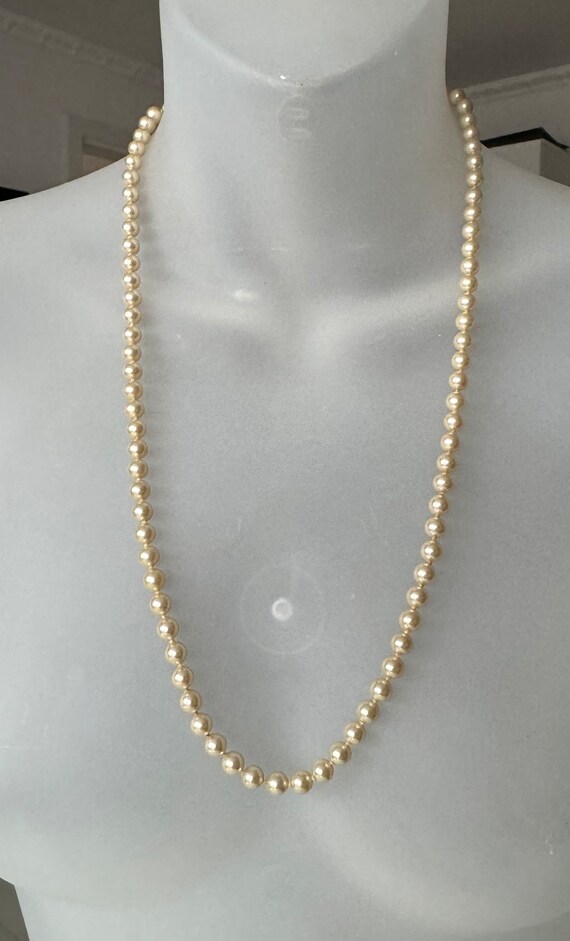 Elegante Vintage Perlenkette mit vergoldetem 925e… - image 4