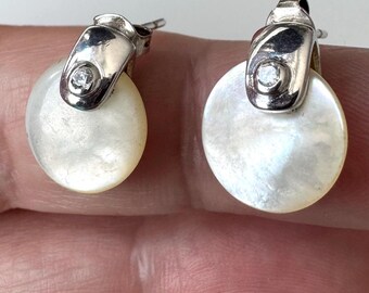 Orecchini A Cerchio In Argento Sterling Con Cristalli E Dettaglio Turchese