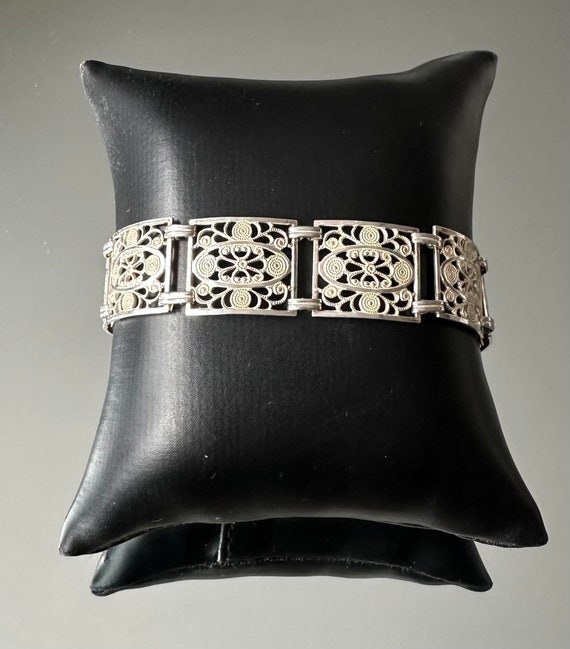 Bracelet En Argent 800 Poinçon - Modèle Rigide Style Gourmette, Longueur 20 Cm, Occasion