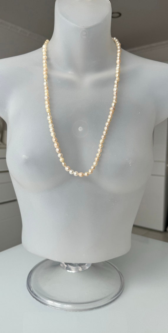 Elegante Vintage Perlenkette mit 925 Silber Versch