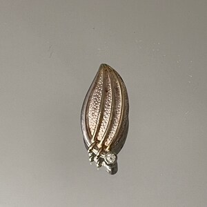 Pendant 925 silver refined with zirconia - partially gold-plated, hammered design!