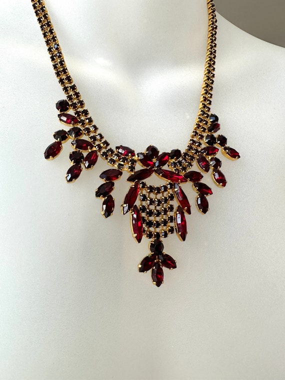 Magnificent Art Deco necklace Gablonzer Bohemia r… - image 9