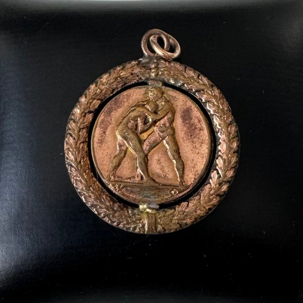 Médaille de vainqueur ancienne Art Déco des années 1930