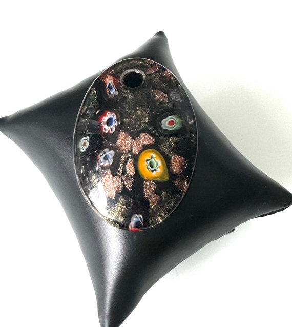 Large Murano glass pendant with bronze flakes! - image 1