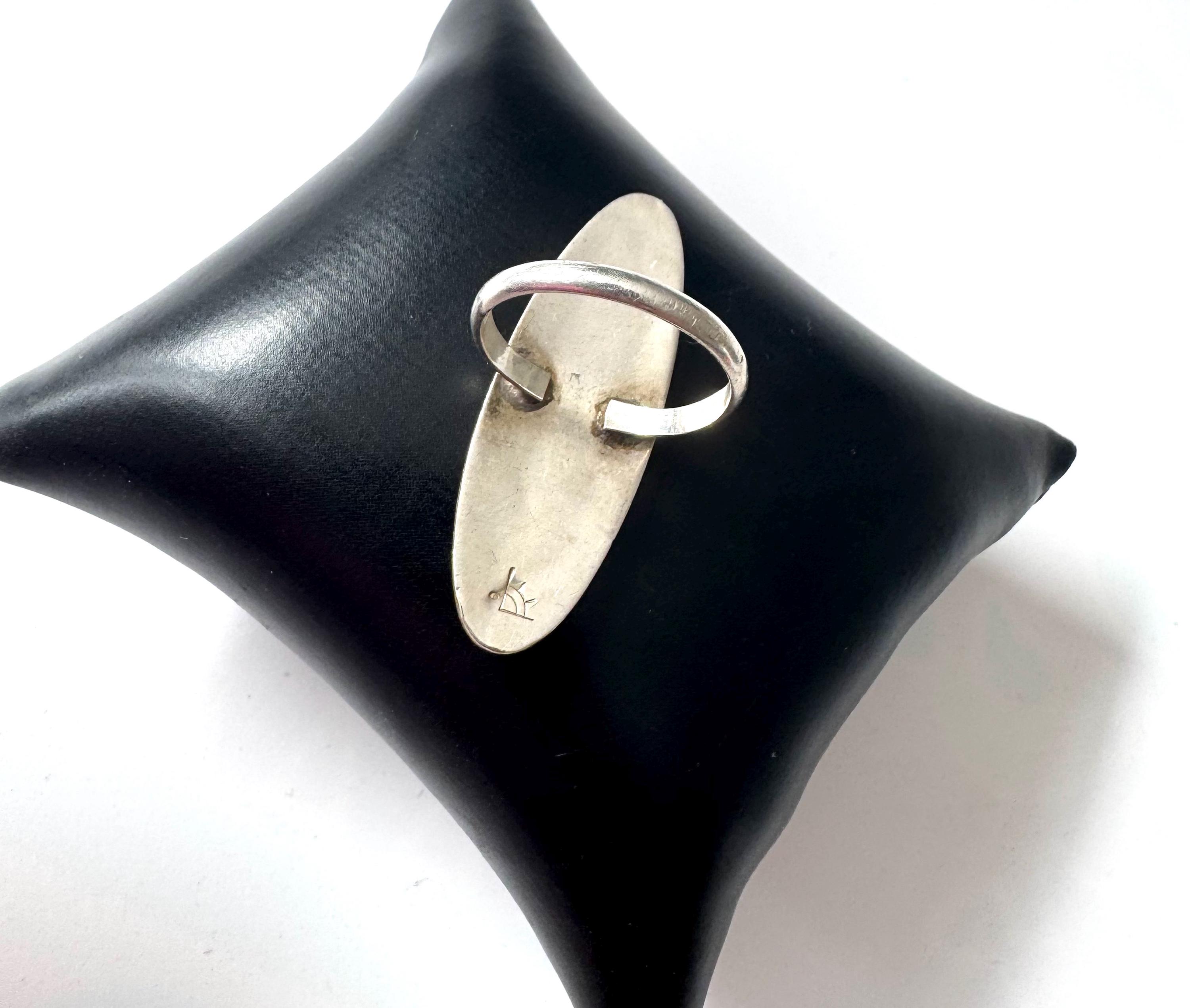 XXL Ring Clifton Mowa Hopi Sterling Silver Native American Jewelry