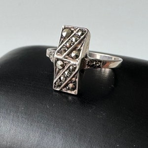 Art Deco Ring 925 Silber mit Markasiten EHA Deutschland um