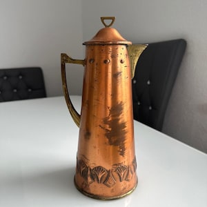 WMF ostrich brand Art Nouveau copper jug 28 cm around 1900!