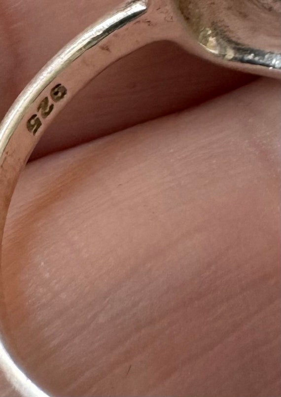 925 Silber Ring mit Rosa und Klaren Strass Steine… - image 5