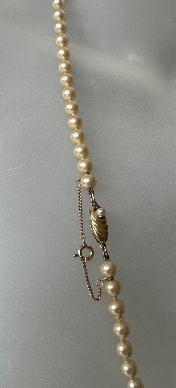 Elegante Vintage Perlenkette mit vergoldetem 925e… - image 5