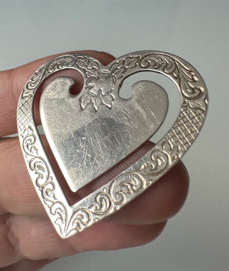 Money Clip 925 Silver Heart Money Clip Money Clip With Master Mark Etsy