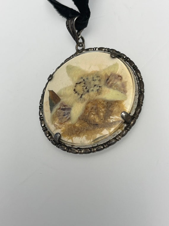 Antique traditional costume necklace, velvet chok… - image 2
