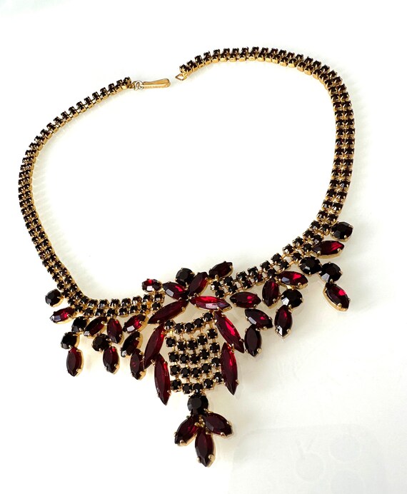 Magnificent Art Deco necklace Gablonzer Bohemia r… - image 7