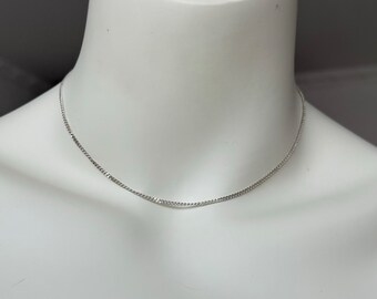 Collier Vintage Argenté - Chaîne 70 Cm à Maillons Originaux - Bijou Fantaisie