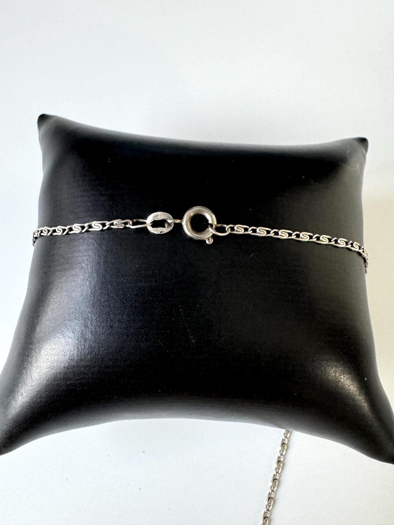 925 Silver Link Chain in Snail Design Vintage Jewelry From the 80s Etsy