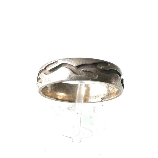 Original Sezgin vintage 925 silver ring with unique pattern EU 64,5!