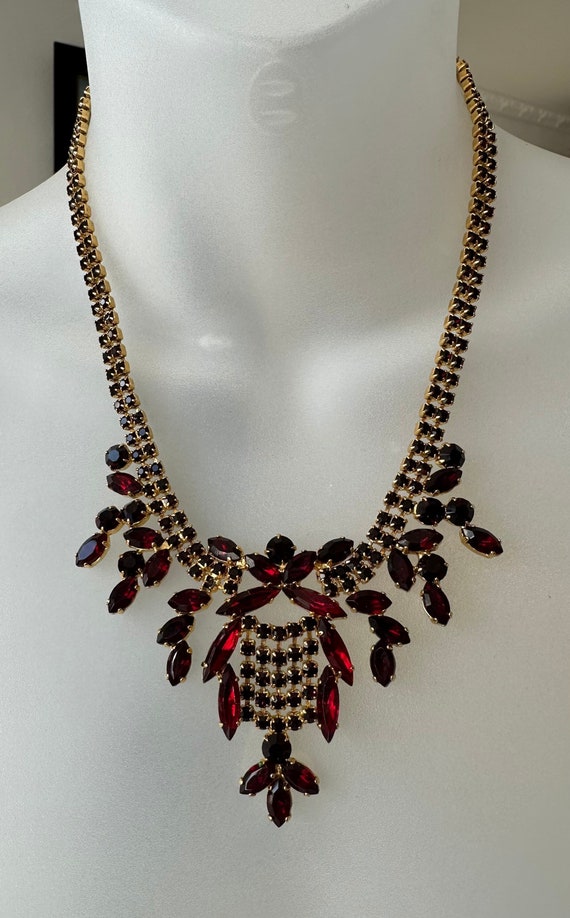 Magnificent Art Deco necklace Gablonzer Bohemia r… - image 2
