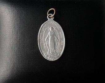 Alte Pilgermedaille Maria ohne Sünde 1830 Anhänger für Kette oder Armband Pilger Heilige Jungfrau Maria