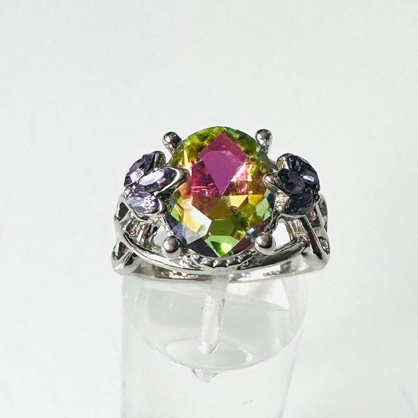 Magnificent glittering costume jewelry ring statement fantasy ring